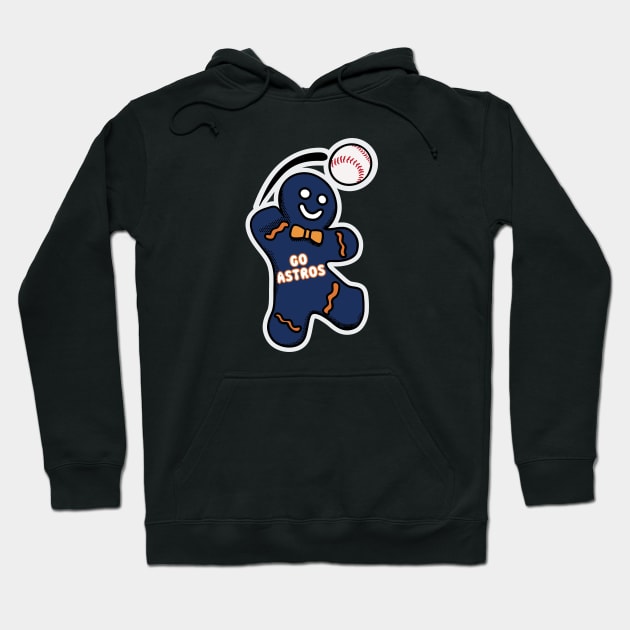 Houston Astros Gingerbread Man Hoodie by Rad Love